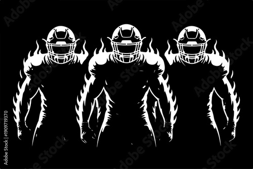 American Football Silhouette Vector Set – Player, Helmet, Ball & Cleats SVG Bundle