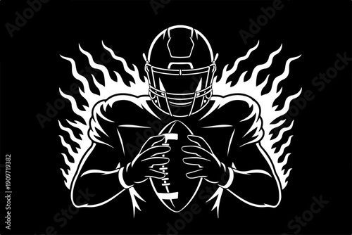 American Football Silhouette Vector Set – Player, Helmet, Ball & Cleats SVG Bundle