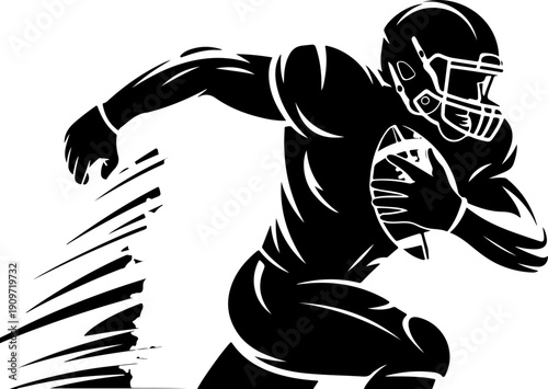 American Football Silhouette Vector Set – Player, Helmet, Ball & Cleats SVG Bundle