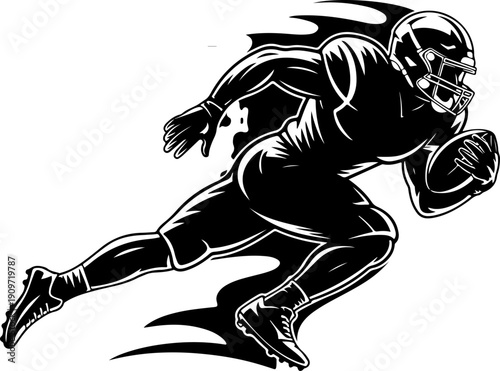 American Football Silhouette Vector Set – Player, Helmet, Ball & Cleats SVG Bundle