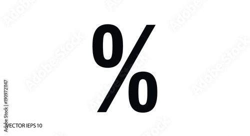 Black percent symbol vector logo icon
