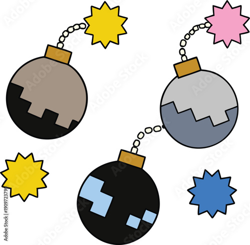 Pixel discount bombs dropping like game power ups