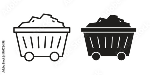 Raw material icon concept template. linear or solid icon collection