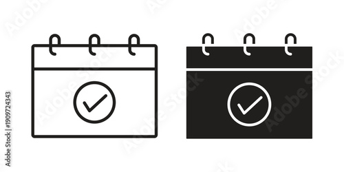 Reservation icon concept template. linear or solid icon collection