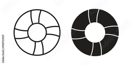 Rubber ring icon concept template. linear or solid icon collection