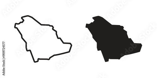 Saudi arabia icon concept template. linear or solid icon collection