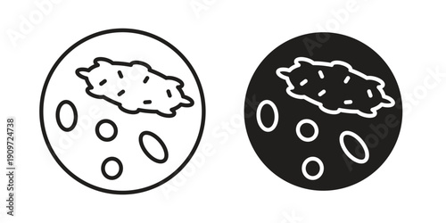 Sea cucumber icon concept template. linear or solid icon collection