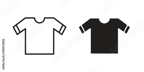 Tshirt icon concept template. linear or solid icon collection