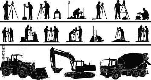 Set of black hand tool icons featuring wrenches, screwdrivers, hammer, and gear for mechanical repair, maintenance service, and DIY workshop hardware projects