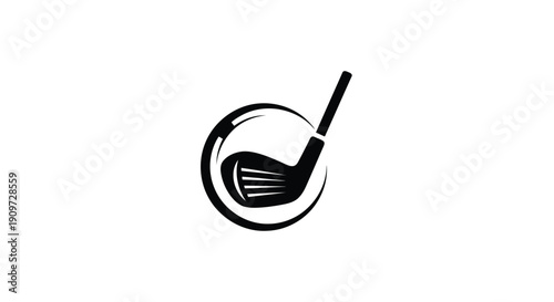 Minimalist black golf club logo symbol vector