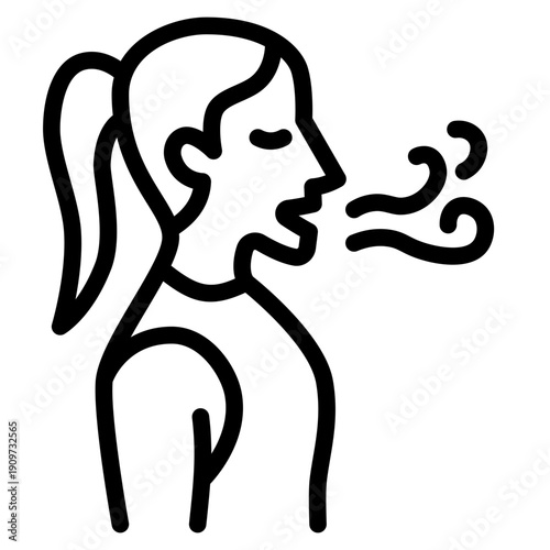 Breathing Exercise Exhale Icon