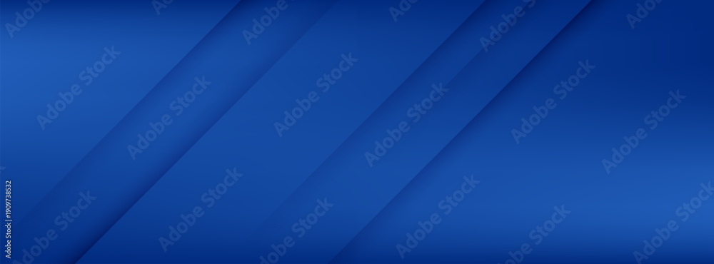 Fototapeta premium Modern abstract blue background with diagonal line. Simple graphic design element. Futuristic concept. Horizontal banner template.