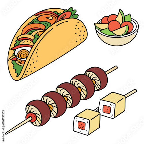 hot dogs sanwich set