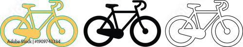 Bicycle Vector Icon Silhouette