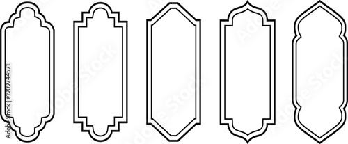 “Islamic Architectural Arch and Gate Window Icons — Ramadan & Eid Vector Set”