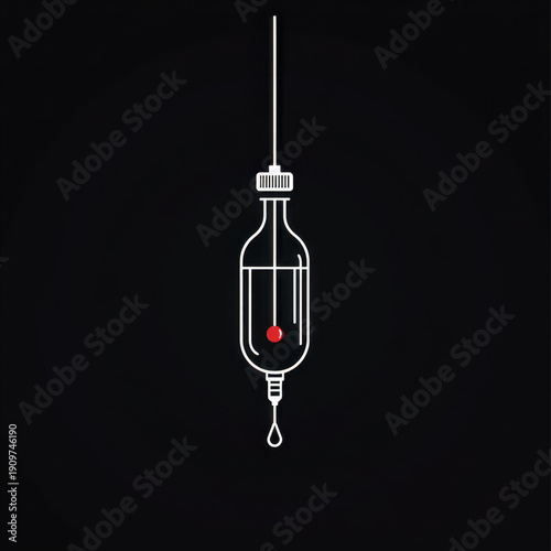 Light bulb on black and white poster.