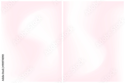 Pastel nude fresh spring bg set. Light pink colored simple vector gradient background. 