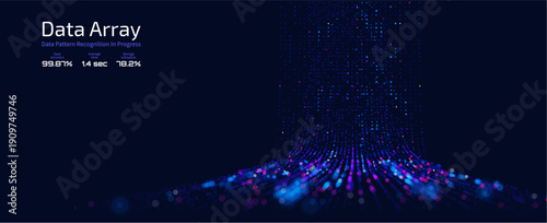 Futuristic digital glowing particles data lines with decentralized network concept representing distributed systems blockchain technology, innovation and next generation connectivity vector background