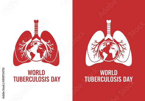 World tuberculosis day lung health awareness graphics