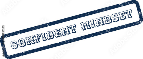 Professional Rubber Stamp with Confident Mindset Text for Business and Personal Empowerment