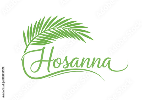 Hosanna green palm leaf