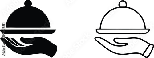 Elegant Hostess Logos. Hostess Icon set. Elegant service and hospitality symbol. Vector iluustration !