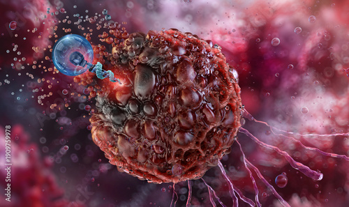 Фотография Ultrasound-guided microrobot: targeted cytotoxic attack on malignant tumor cell