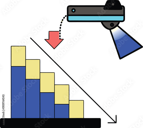Pixel scanner beam lowering product prices