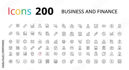 Business graphs and charts icons. Business statistics and analytics, charts diagrams, money, down or up arrow. graph growth silhouette icon set
