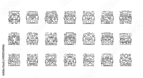 Business graphs and charts icons. Business statistics and analytics, charts diagrams, money, down or up arrow. graph growth silhouette icon set
