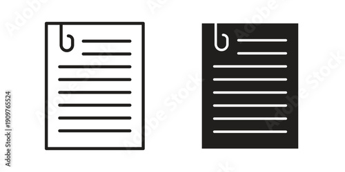 Assignment icon in editable style. Vector icon graphics