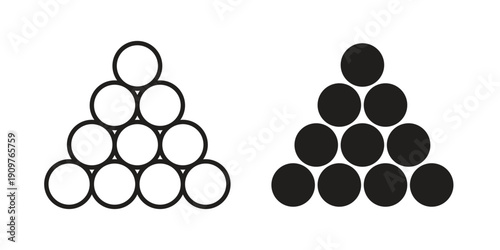 Ball pile icon in editable style. Vector icon graphics