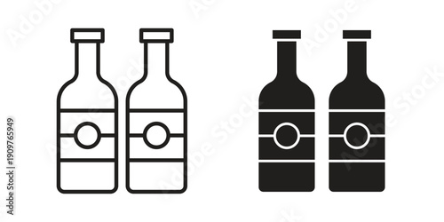 Beer Bottle Icon in editable style. Vector icon graphics