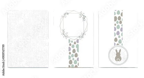 Cute bunny with easter eggs decorated hanging ornament