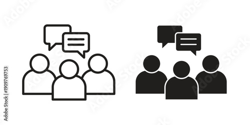 Communication icon in editable style. Vector icon graphics