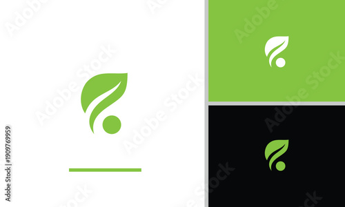 The leaf logo curves elegantly, as if it is expanding or growing. At the bottom of the leaf, there is a small dot or circle that can be interpreted as a new shoot,