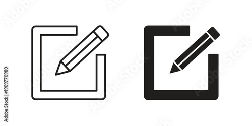 Edit icon in editable style. Vector icon graphics