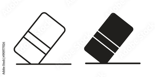Eraser icon in editable style. Vector icon graphics
