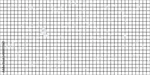 Black dotted textured background, noisy gritty dots halftone effect overlay, vector vintage illustration. Trendy monochrome banner in grunge style, checkered paper sheet.
