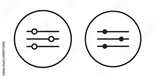 Filter Button icon in editable style. Vector icon graphics