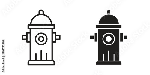 Fire hydrant icon in editable style. Vector icon graphics
