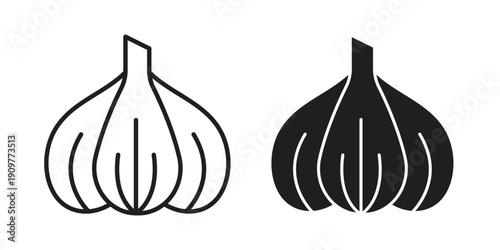 Garlic icon in editable style. Vector icon graphics