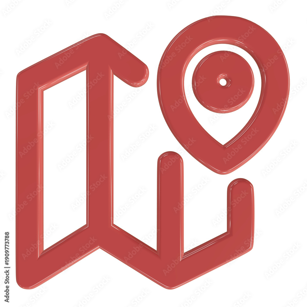 Obraz premium Location map icon with place marker for navigation