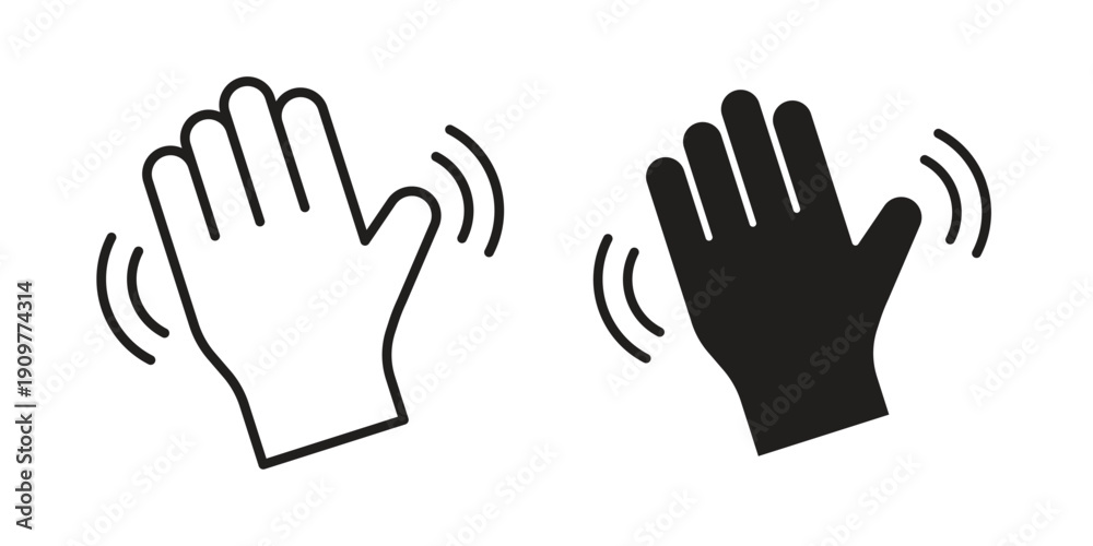 Obraz premium Hello icon in editable style. Vector icon graphics