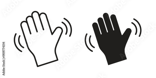 Hello icon in editable style. Vector icon graphics