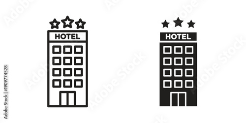 hotel icon in editable style. Vector icon graphics