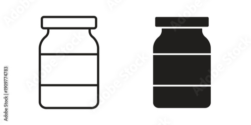 Jar icon in editable style. Vector icon graphics