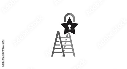 Lock Star Symbol on Ladder.