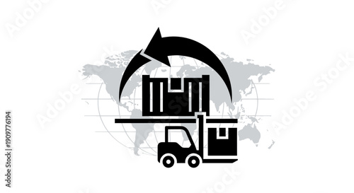 Logistics truck shipping cargo transport.