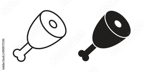 Meat icon in editable style. Vector icon graphics